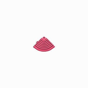 Abschlusskante für 18mm Klickfliesen Eckteil pink